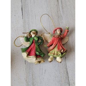 STL Angels Among Us flute wreath glitter set star ornament Xmas decor